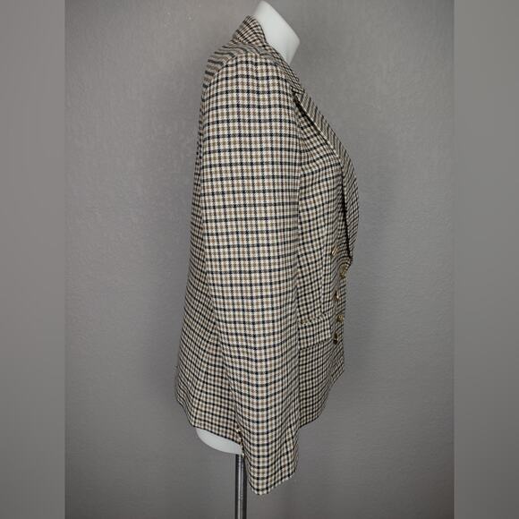 J. Crew Brynn Double Breasted Blazer Jacket in Plaid Italian Wool Blend size 10 - Picture 4 of 16